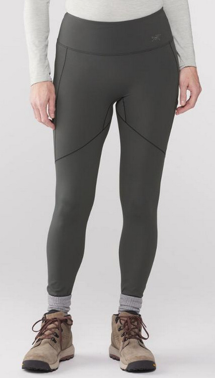 Front view of the Arc'Teryx Oriel leggings, best leggings for hiking