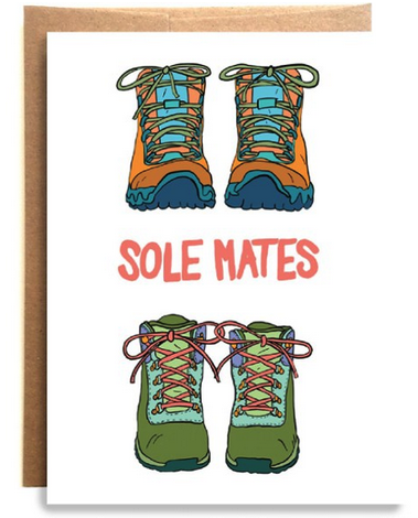 Cute Valentine's card for hikers