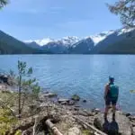 Cheakamus Lake and the surrounding mountains - one of the places where you need a BC Parks day pass