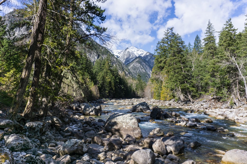 View of the Stein River - one of the best spring backpacking trips in British Columbia