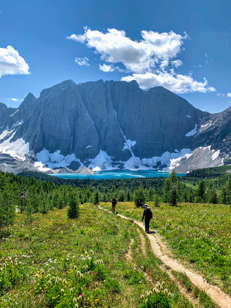 Kids backpacking the Rockwall Trail in Kootenay National Park