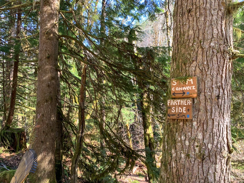 S+M Trail reroute signage