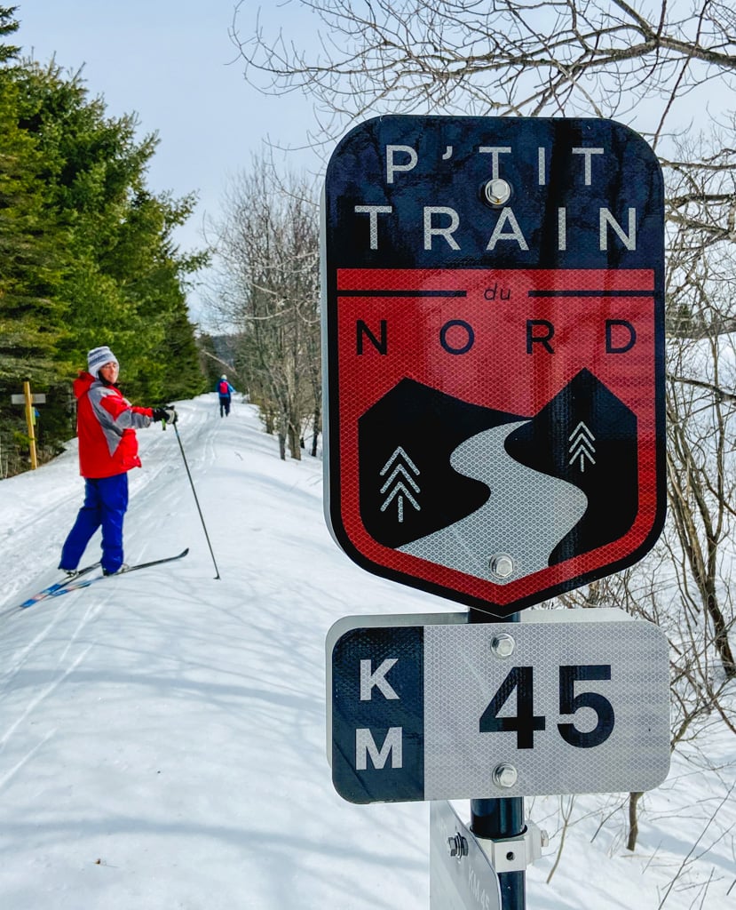 Cross country skiing in Val-David, Quebec