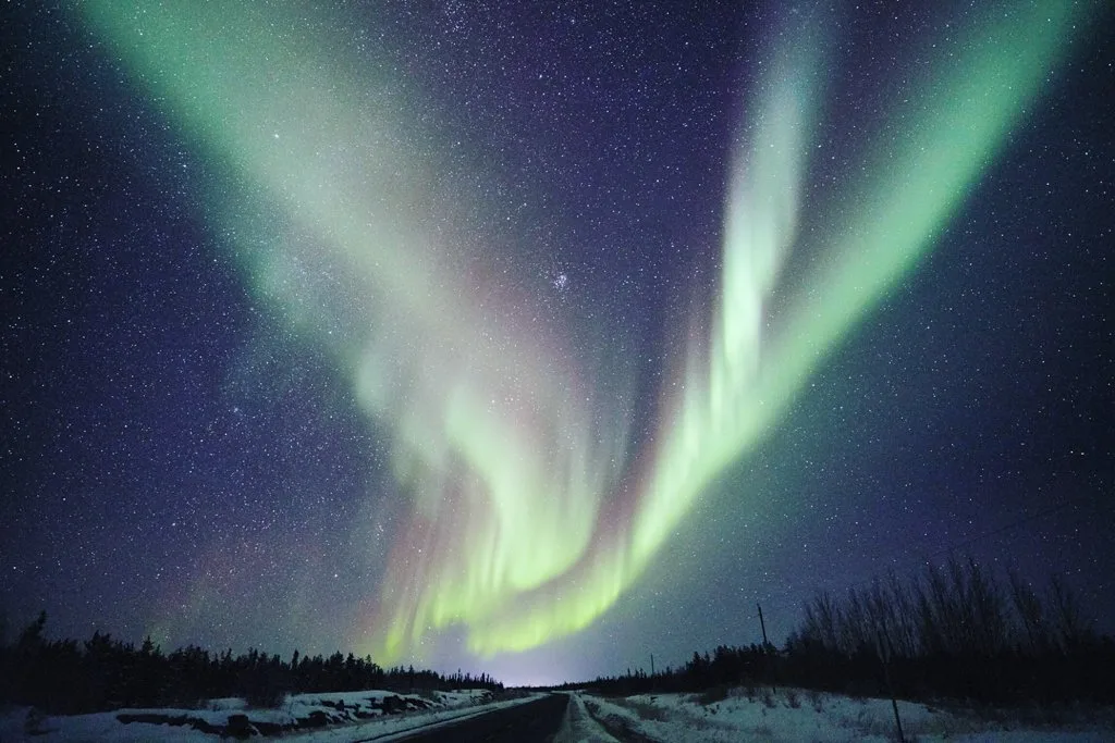 Northern lights in Yellowknife, Northwest Territories