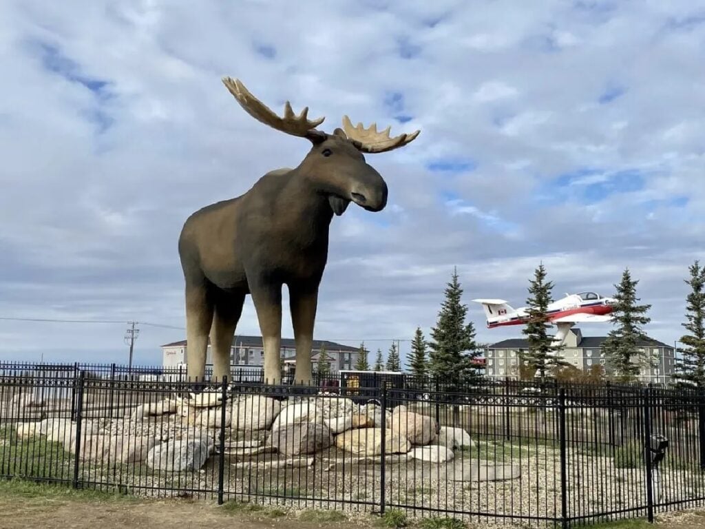 The iconic moose in Moose Jaw, Saskatchewan