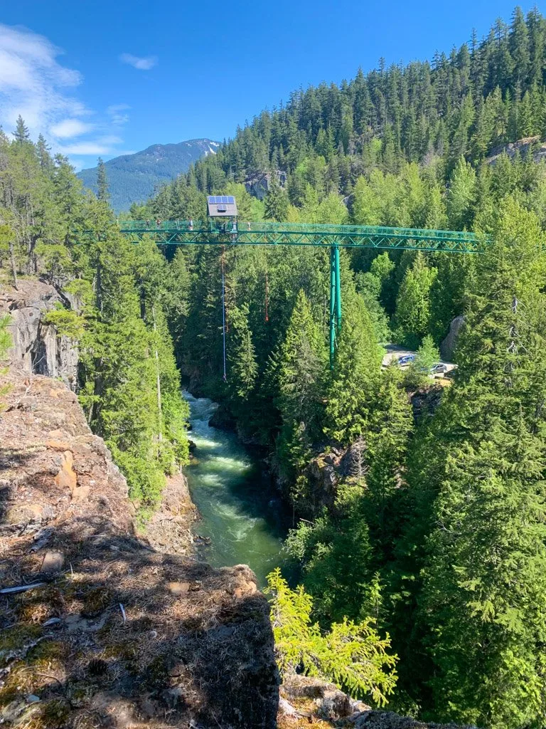 Bungee bridge near Brandywine Falls in Squamish