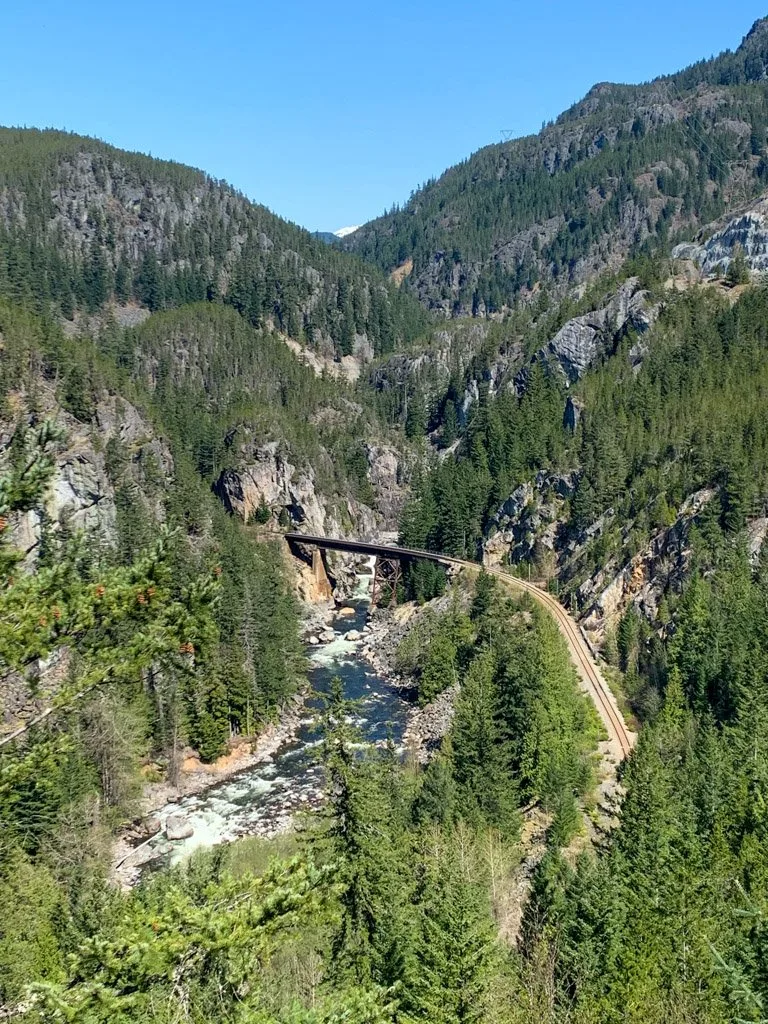 Looking down into the Cheakamus Canyon