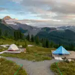 Tents at Elfin Lakes Campground in Garibaldi Provincial Park