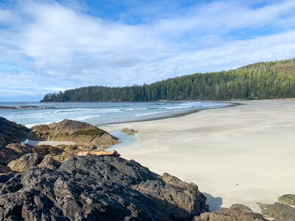Remote Grant Bay Beach near Winter Harbour on Northern Vancouver Island