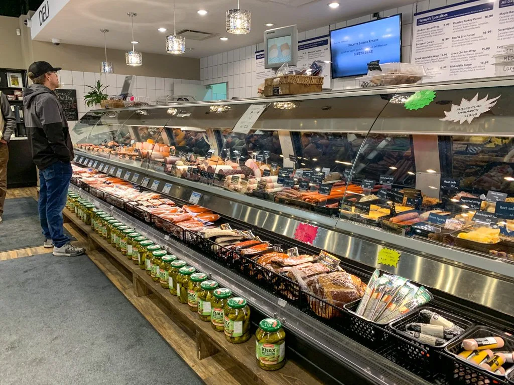 The deli counter at Helmut's Sausage Kitchen