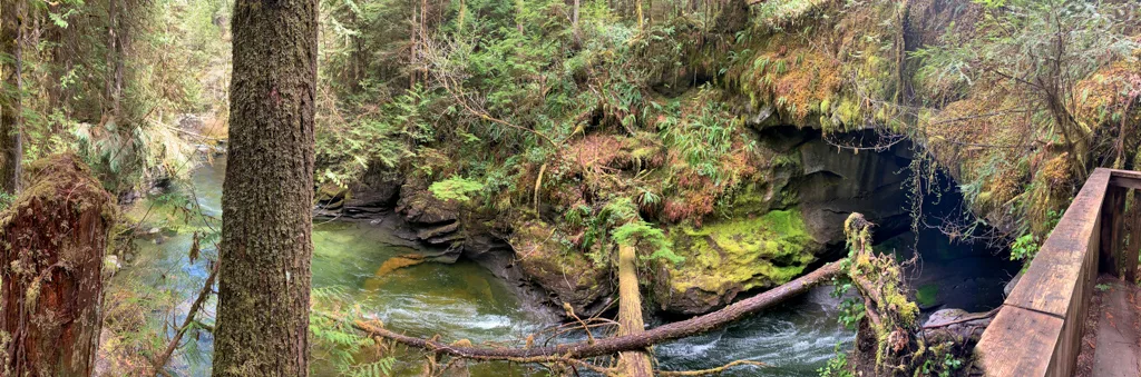 Atluck Creek from the viewing platform at the exit of Little Huson Caves