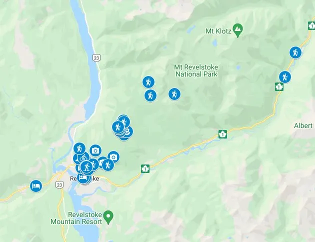 Mount Revelstoke National Park Google Map