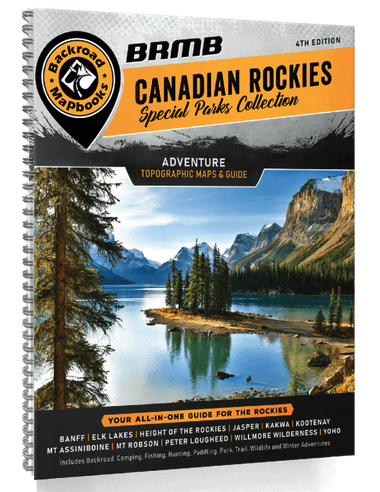 Canadian Rockies map book from Backroad Map Books - a great gift for Canadian National Park lovers