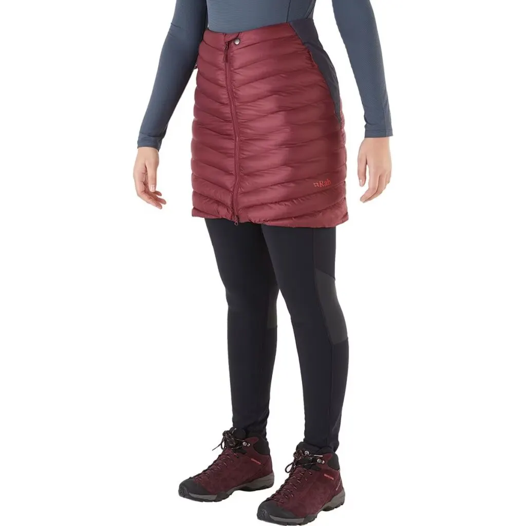 Rab Cirrus insulated skirt on a model