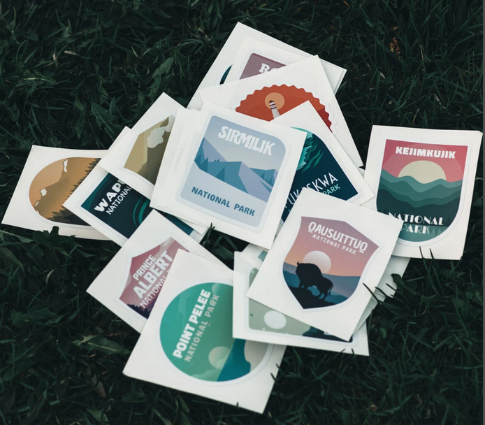 Canadian National Parks stickers by Canada Untamed on Etsy.