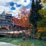 Whistler Village with fall colours. Best free things to do in Whistler