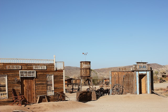 Old west buildings at Pioneertown near Joshua Tree