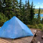A tent at Kwai Lake in Strathcona Provincial Park - one of the best easy backpacking trips in BC