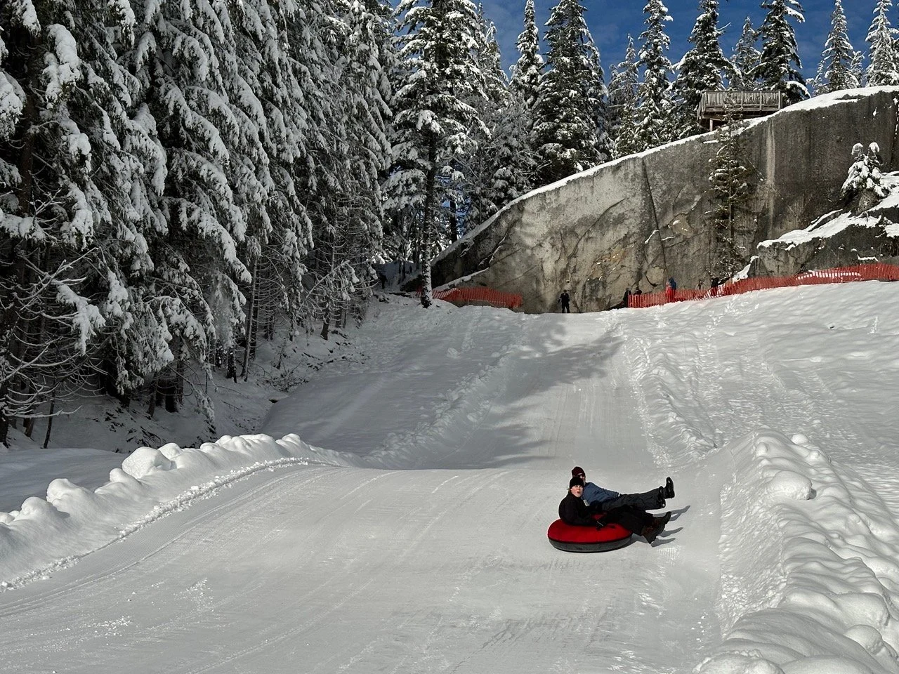 Snow tubing at the Sea to Sky Gondola