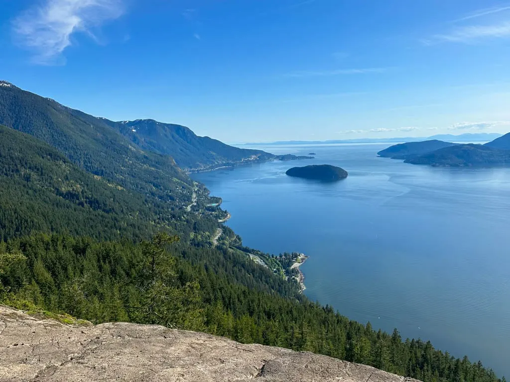 The Sea to Sky Highway viewed from above