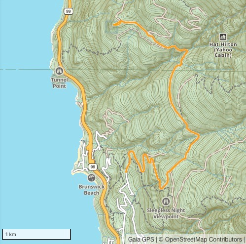 Tunnel Bluffs Trail Map from Gaia GPS