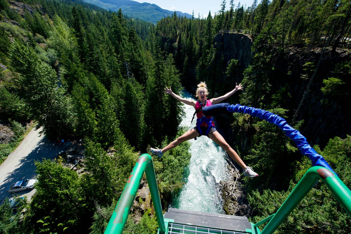 Bungee jumping in Whistler