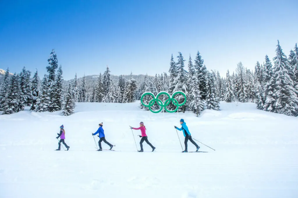 Cross country skiers at Whistler Olympic Park