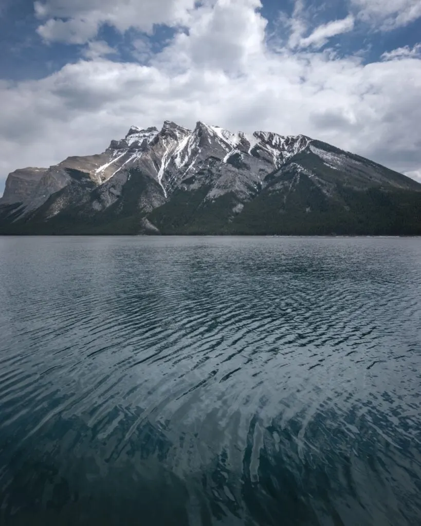 View from the Minnewanka Shoreline Trail in Banff National Park