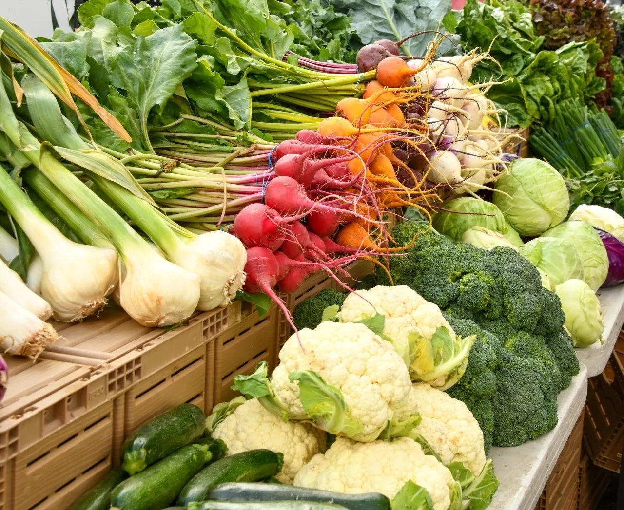 Fresh veggies at a Farmers' Market