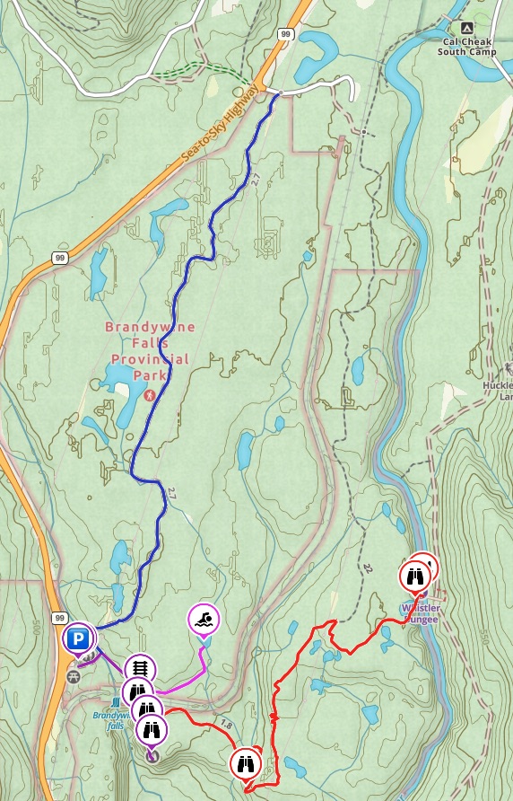 Brandywine Falls Provincial Park Trail Map