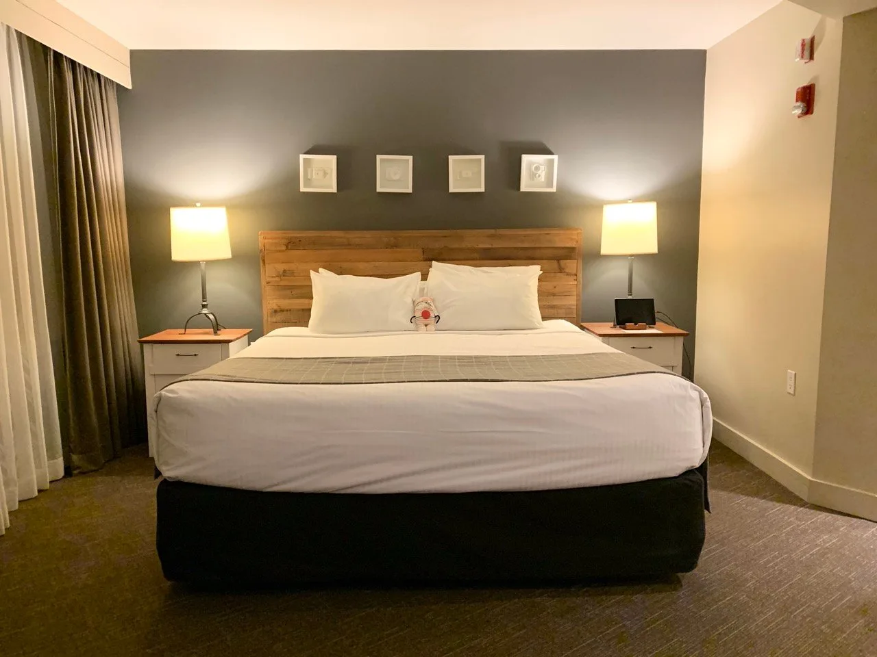 The interior of a room at the Summit Lodge Hotel in Whistler