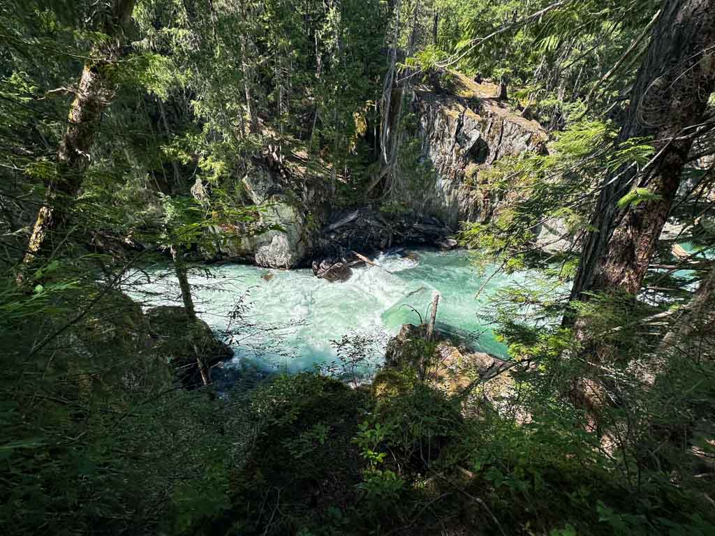 Looking down into the Cheakamus River