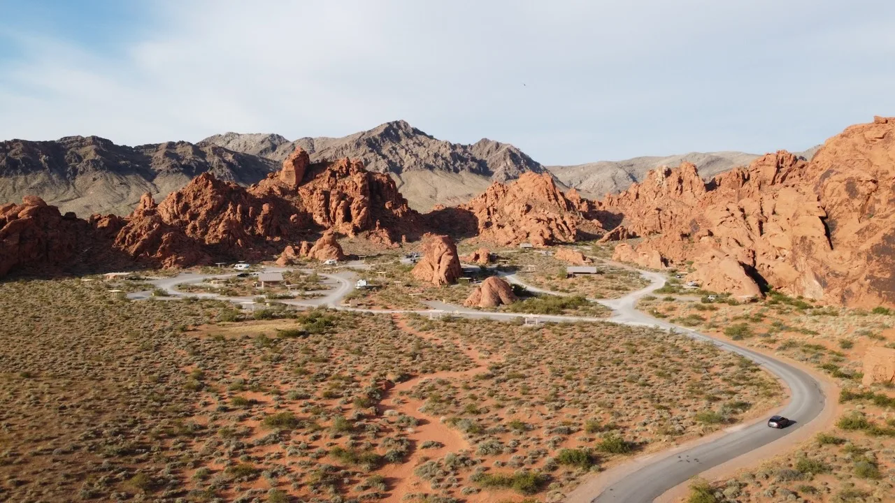 Arch Rock Campground in Valley of Fire State Park in Nevada