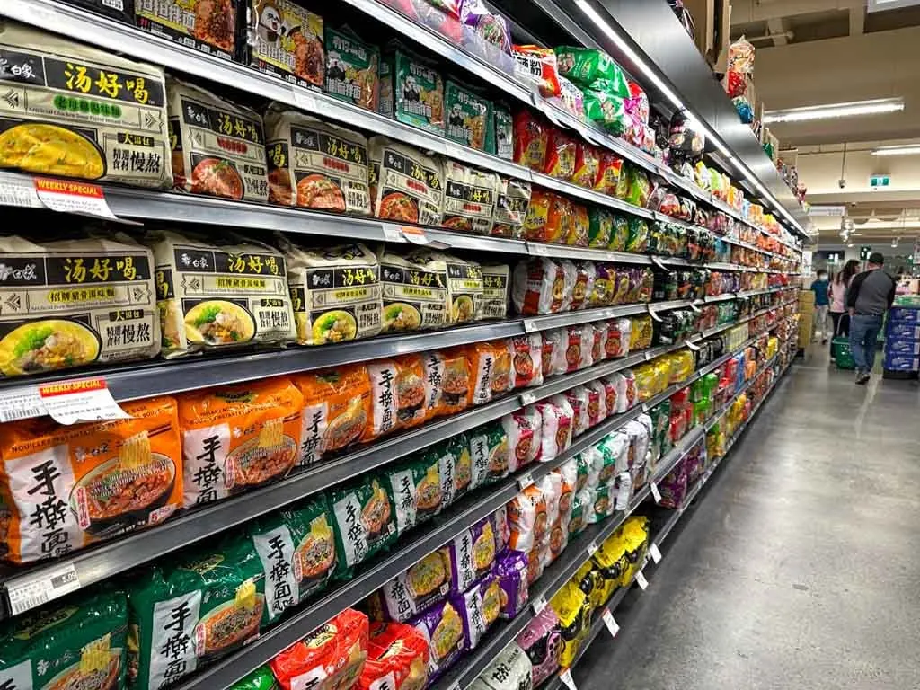 Asian grocery stores have tons of backpacking food options - especially ramen
