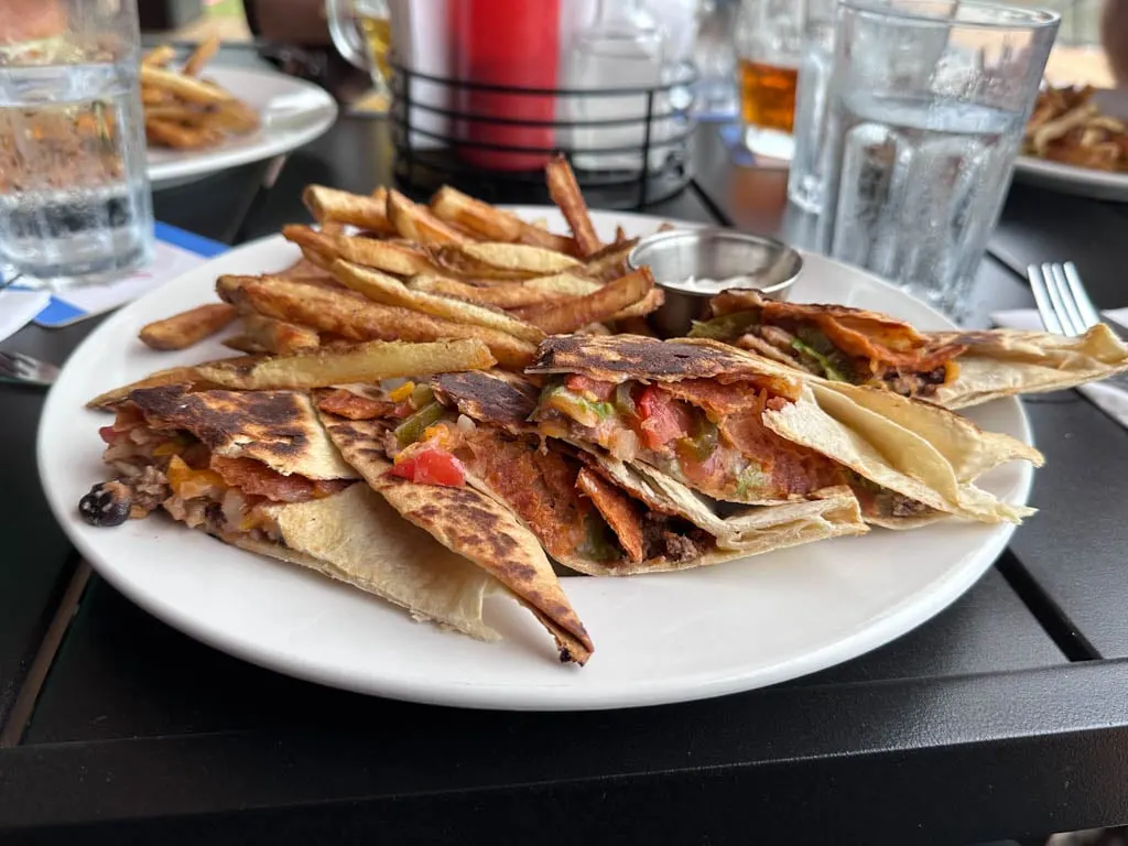 Quesadilla at the Axe and Anchor Pub in Port Clements, BC