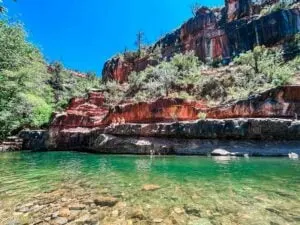 Swimmers at Grasshopper Point near Sedona, Arizona