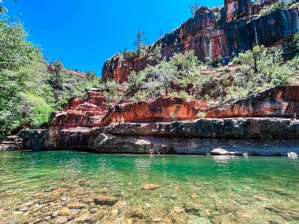 Swimmers at Grasshopper Point near Sedona, Arizona