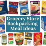 A collection of food packages that are all great grocery store backpacking meals