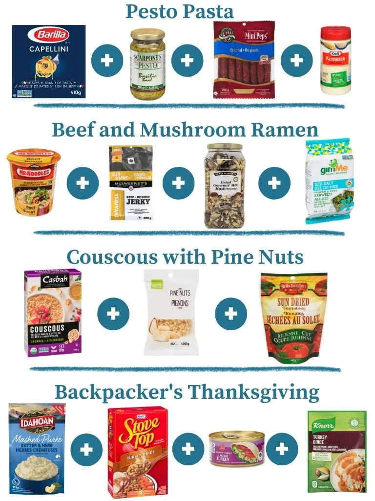 Four recipes for backpacking meals made from grocery store ingredients