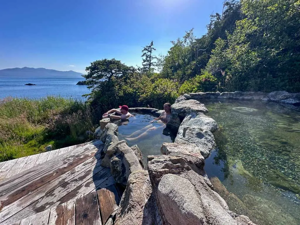 Soaking at Hot Springs Island in Gwaii Hanaas National Park