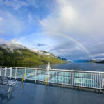 A rainbow seen from the rear deck of the Inside Passage ferry from Port Hardy to Prince Rupert