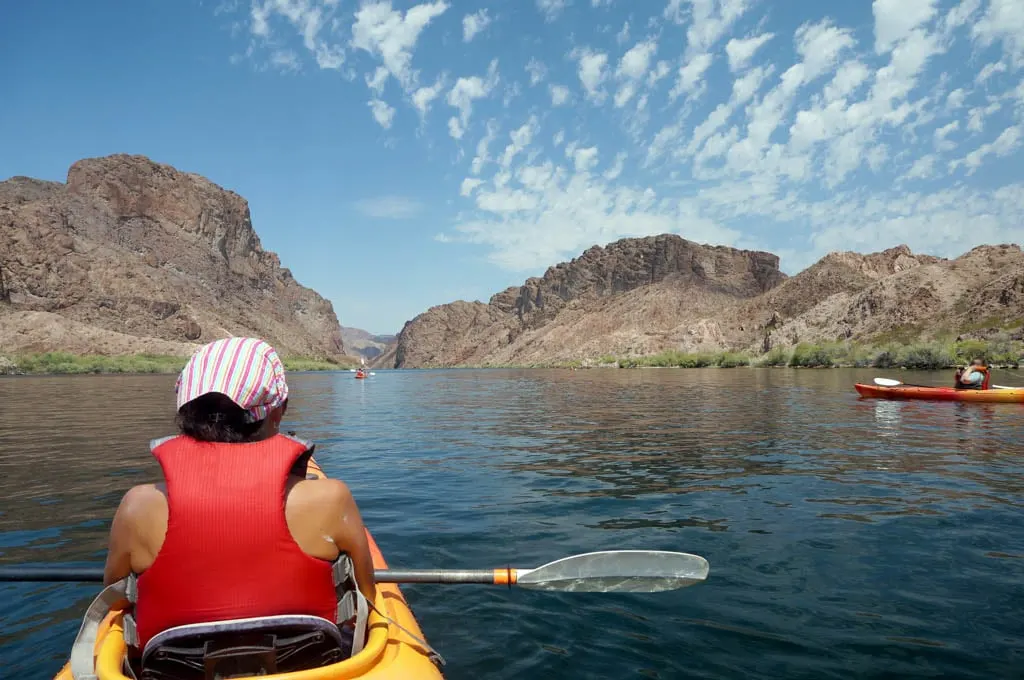Kayaking on the Colorado River near Las Vegas