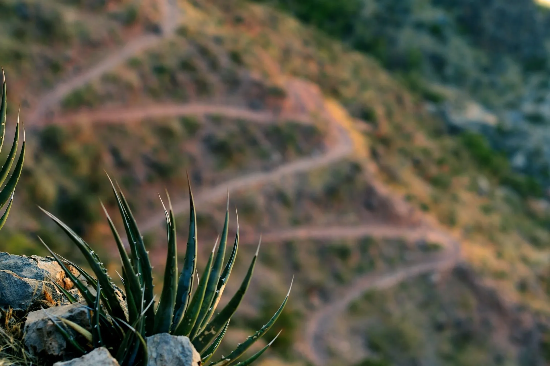 Switchbacks on the Bright Angel Trail in Grand Canyon National Park