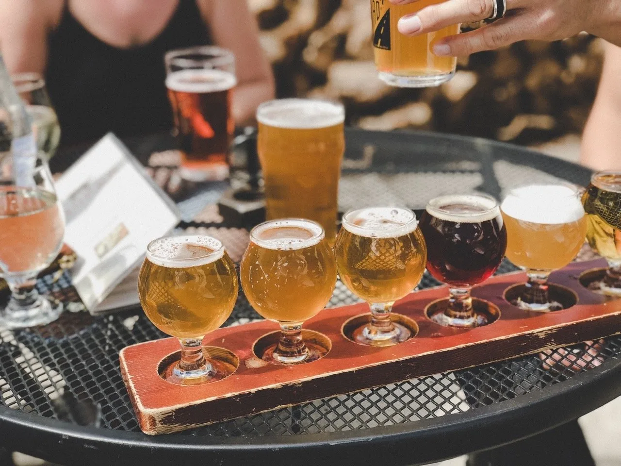 Beer tasting at Mother Road Brewery in Flagstaff.