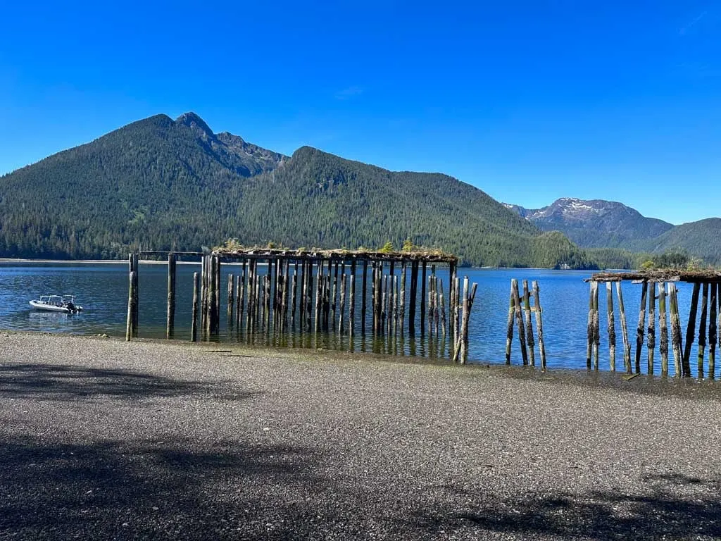 Abandoned wharf at Aero Camp in Haida Gwaii