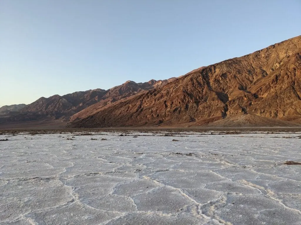 The salt flats in Badwater Basin