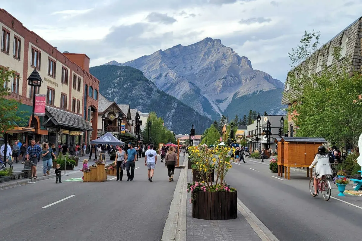 Banff Avenue in downtown Banff