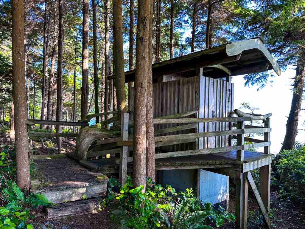 Composting outhouse in Gwaii Haanas National Park Reserve