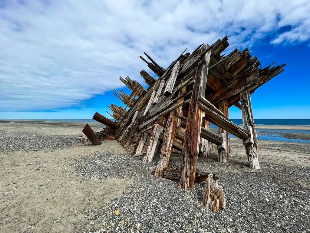 Pesuta shipwreck on Haida Gwaii