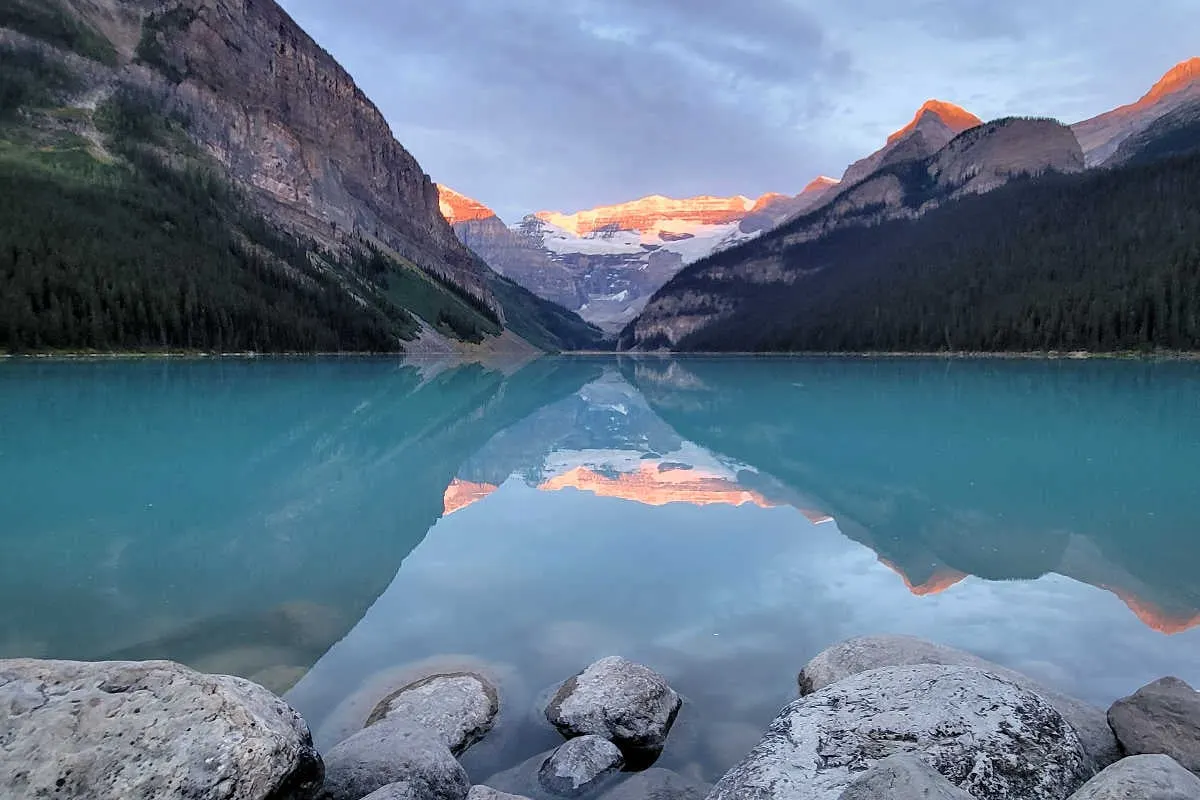 Sunrise at Lake Louise - a gorgeous sight in fall
